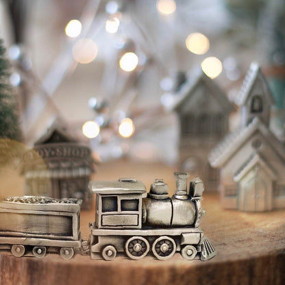 Winter Wonderland Express Train and Coal Car Set {Pewter}