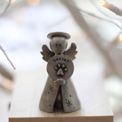 Angel with Personalized Token {Pewter}