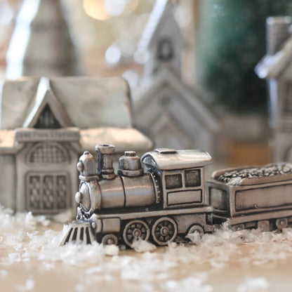 Winter Wonderland Express Train and Coal Car Set {Pewter}