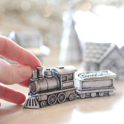 Winter Wonderland Express Train and Coal Car Set {Pewter}