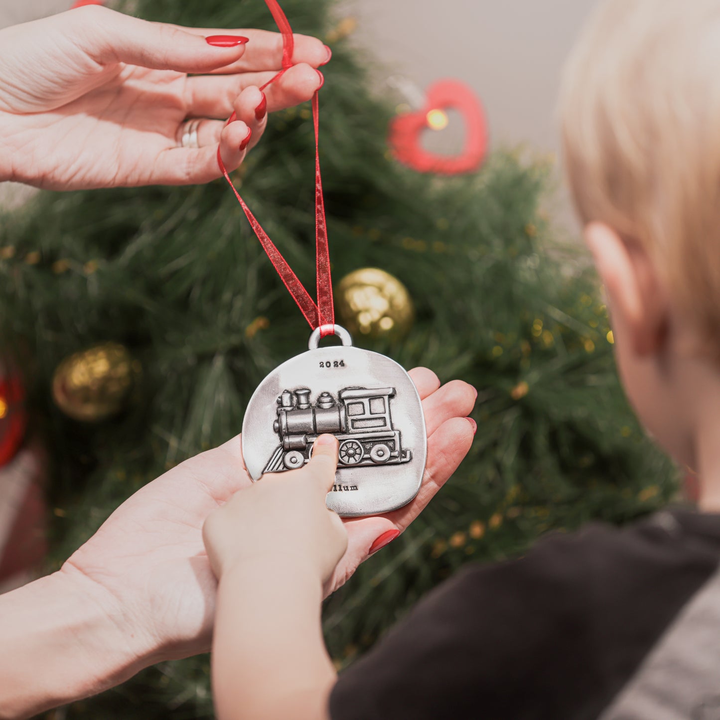 Express Train Ornament {Pewter}