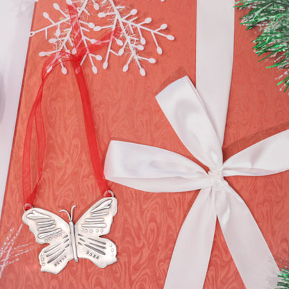 Butterfly Flutter By Ornament {Pewter}