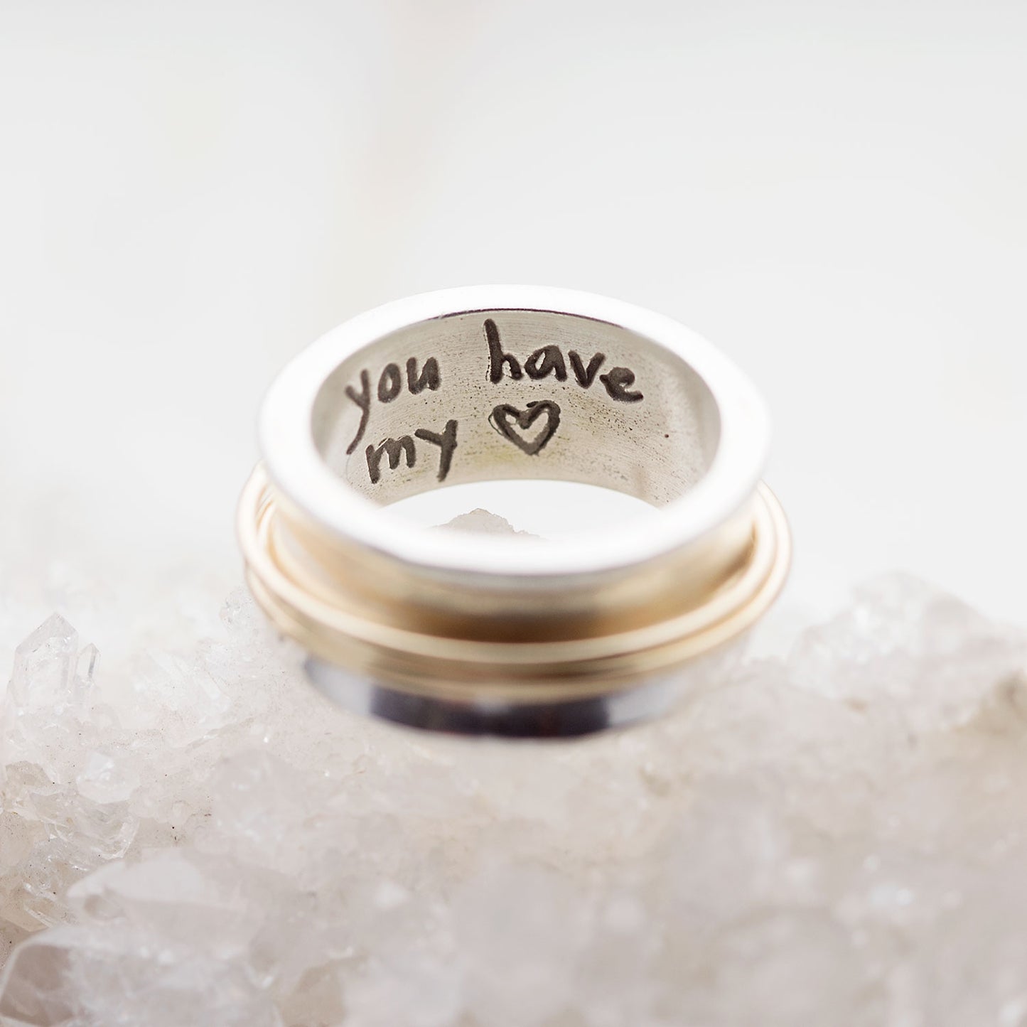 You Have My Heart Spinner Ring {Sterling Silver}