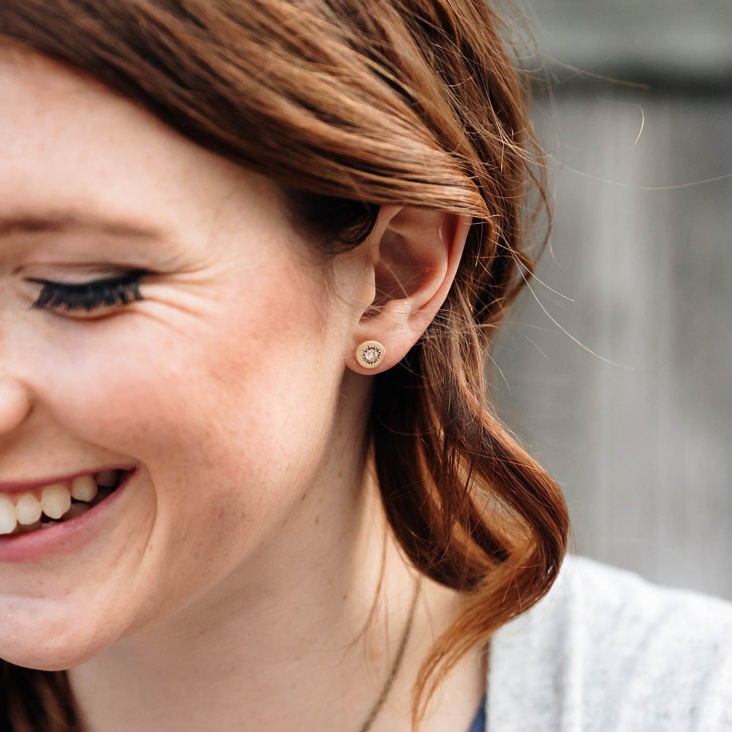 Sunburst Stud Earrings {Gold Vermeil}