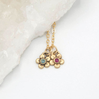 Birthstone Bloom Necklace {10k Gold}