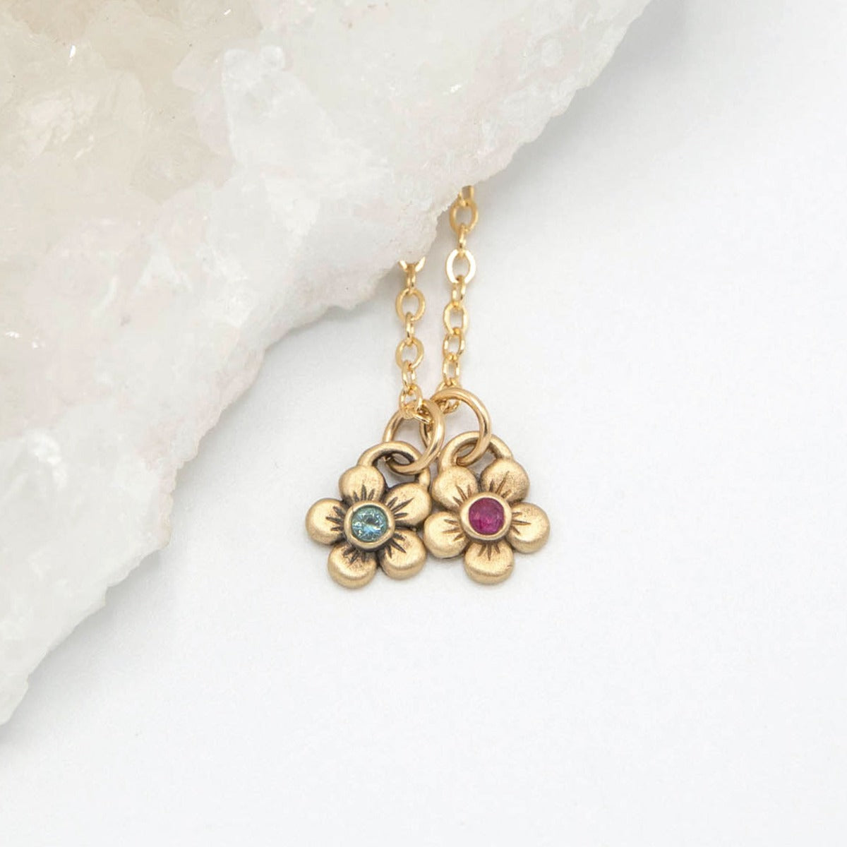 Birthstone Bloom Necklace {14k Gold}