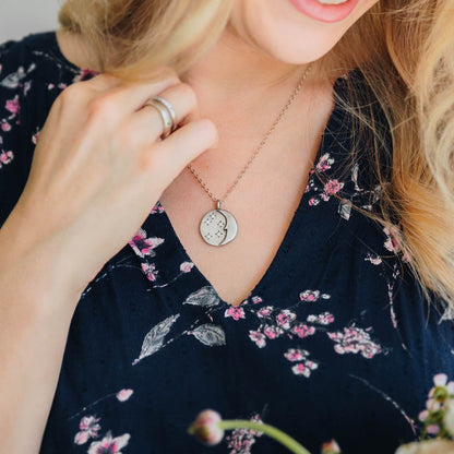 I Love You Moon And Stars Necklace {Sterling Silver}