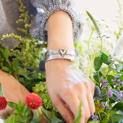 Let Love Grow Cuff {Pewter}