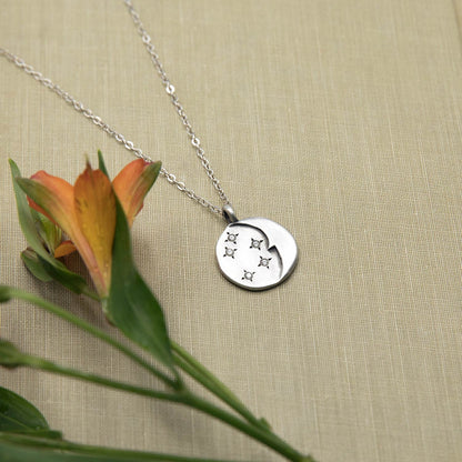 I Love You Moon And Stars Necklace {Sterling Silver}