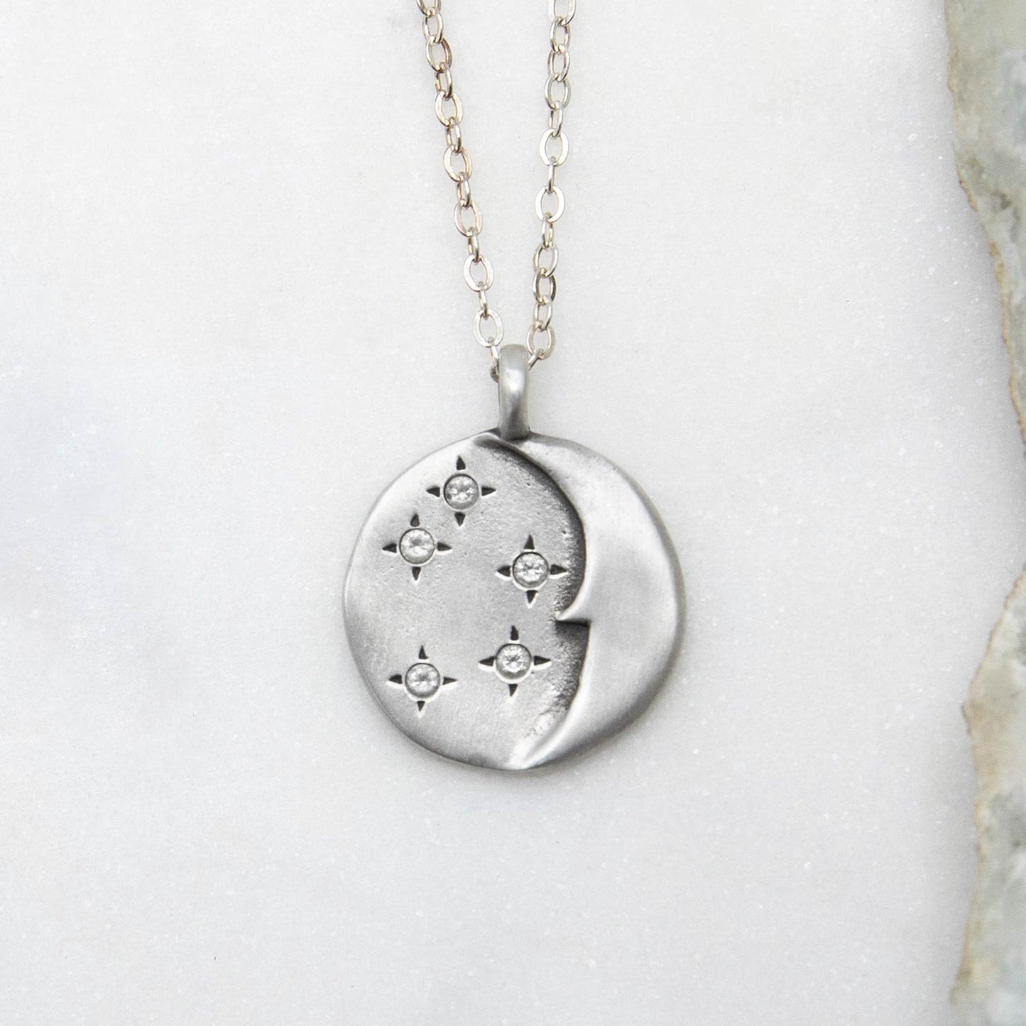 I Love You Moon And Stars Necklace {Sterling Silver}