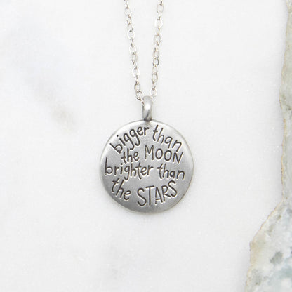 I Love You Moon And Stars Necklace {Sterling Silver}