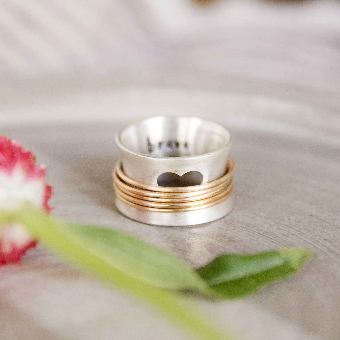 brave love® spinner ring {sterling silver}