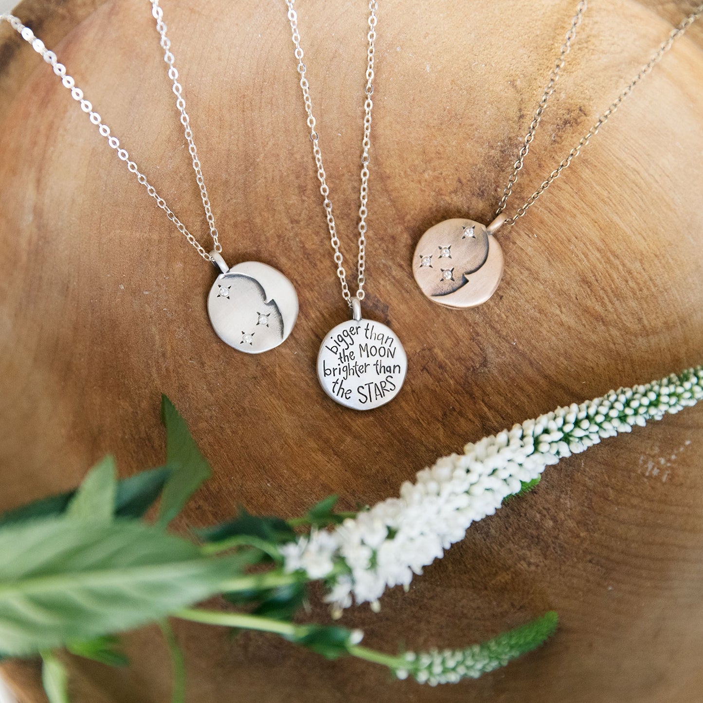 I Love You Moon And Stars Necklace {Sterling Silver}