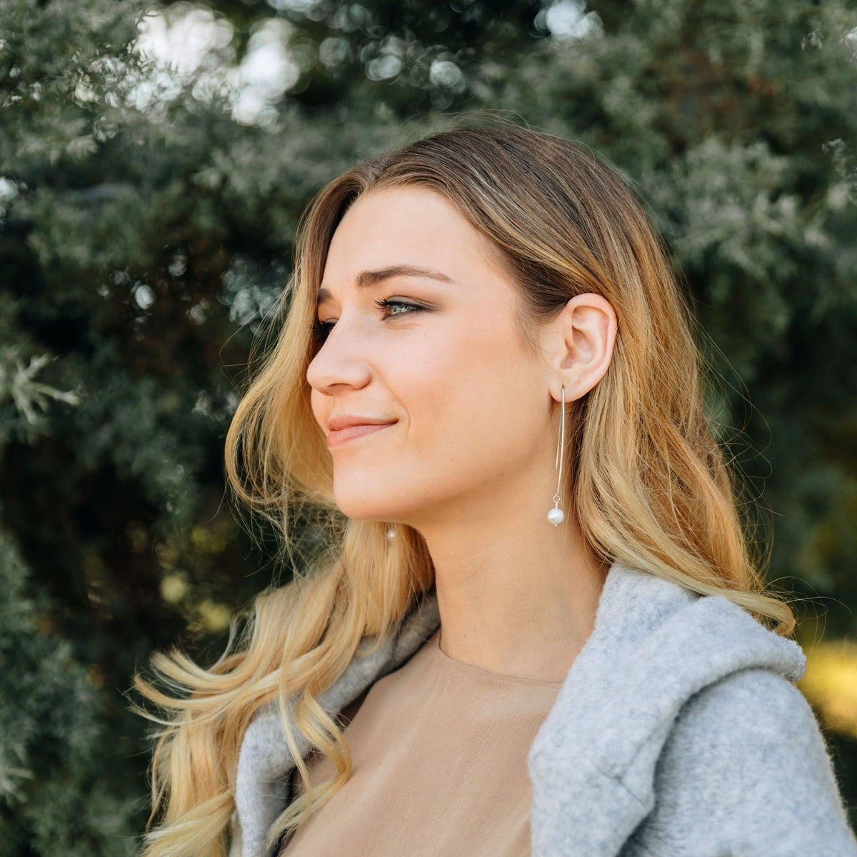 Artisan Pearl Earrings {sterling silver}