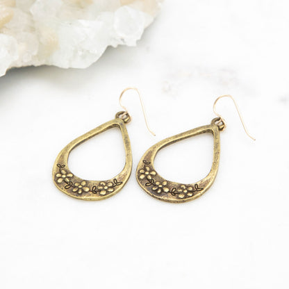 Bud and Blossom Drop Earrings {Gold-Plated}