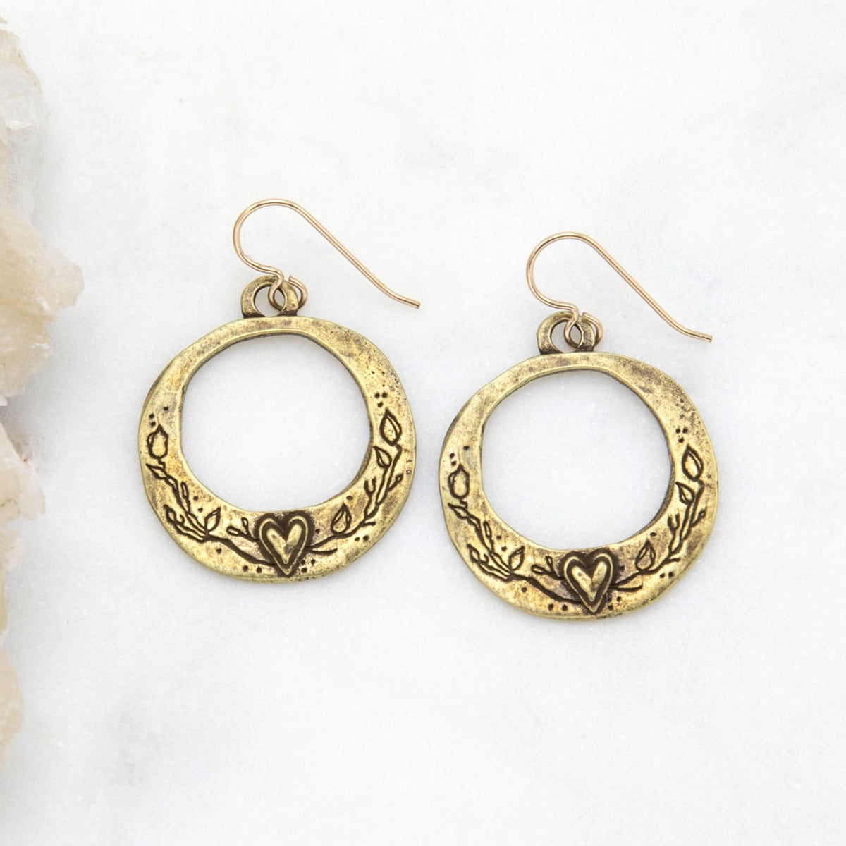 Let Love Grow Hoop Earrings {Gold-Plated}