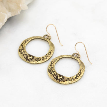 Let Love Grow Hoop Earrings {Gold-Plated}