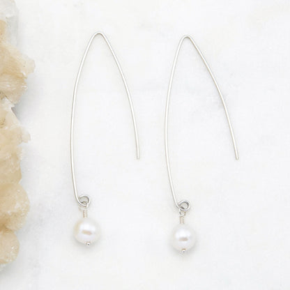 Artisan Pearl Earrings {sterling silver}