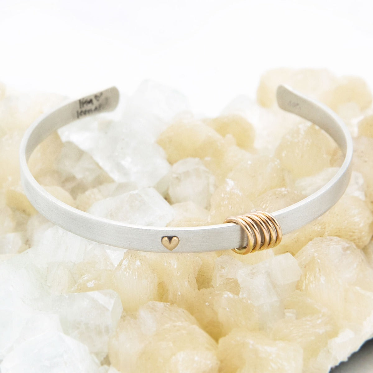 You Have My Heart Cuff {sterling silver & 10k gold}