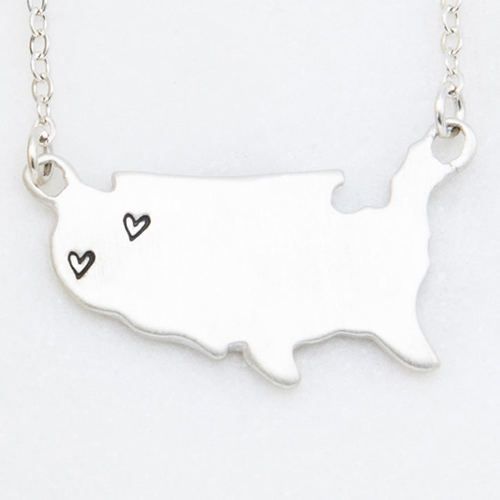 State Of My Heart Necklace {Sterling Silver}