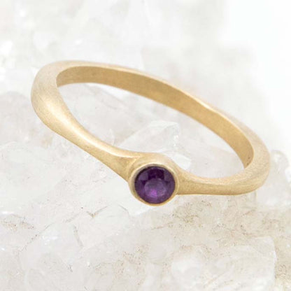 Bezel Birthstone Ring {14K Gold}