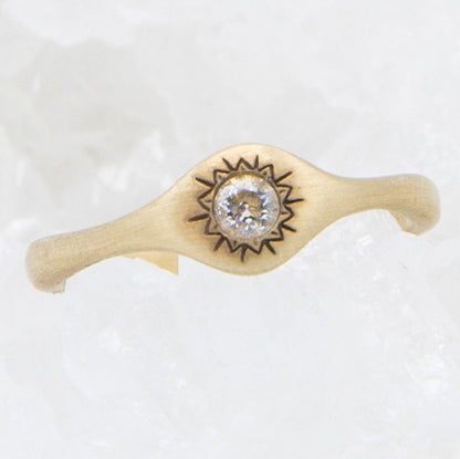 Sunburst Stacking Ring {14K Gold}