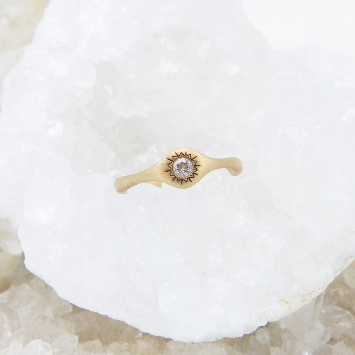 Sunburst Stacking Ring {14K Gold}