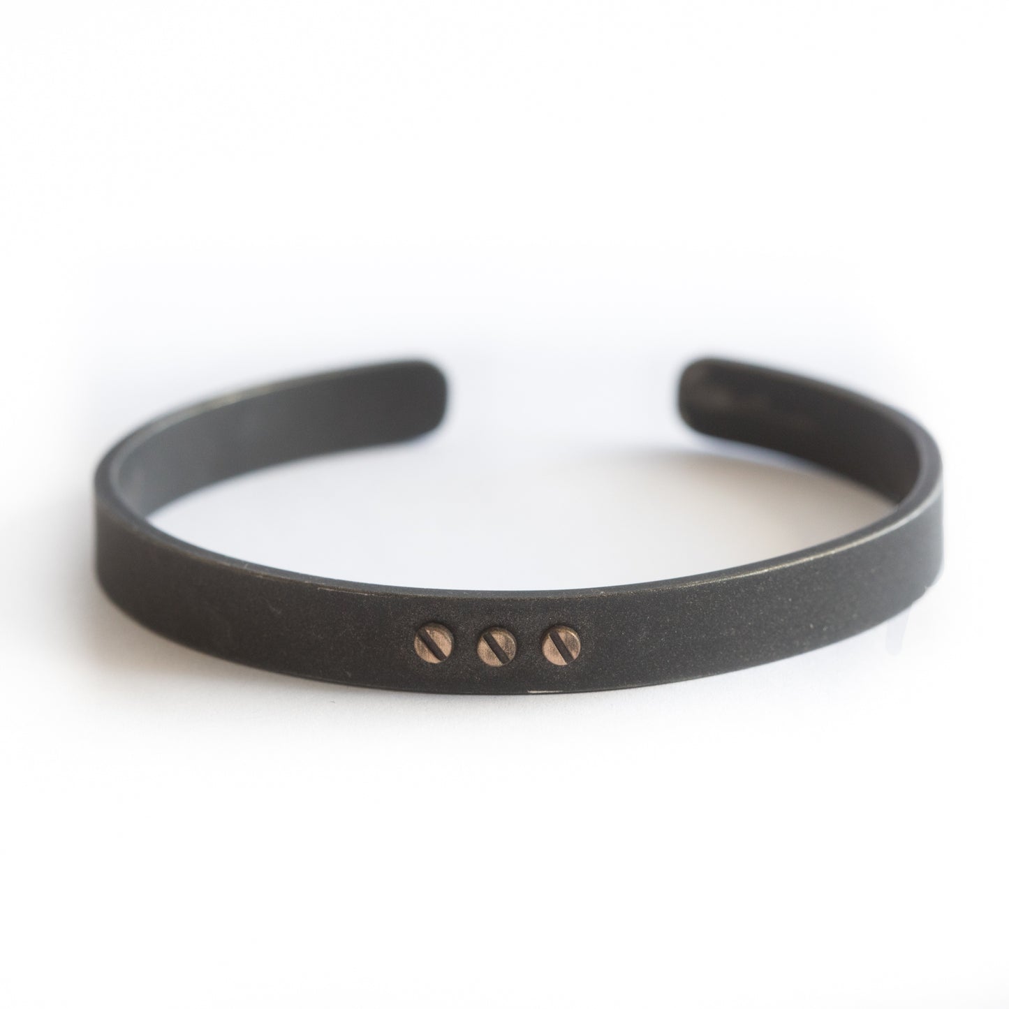 RESILIENCY BLACK CUFF BRACELET (BLACK STERLING)