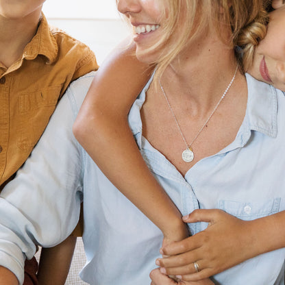 Heart To Heart Mom Necklace {Sterling Silver}