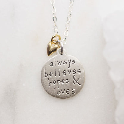 Heart To Heart Mom Necklace {Sterling Silver}