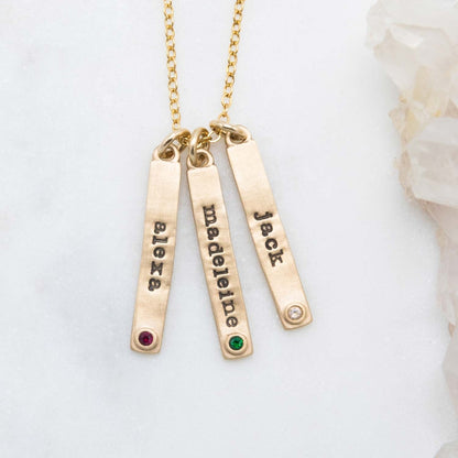 Bezel Birthstone Necklace {14K Gold}