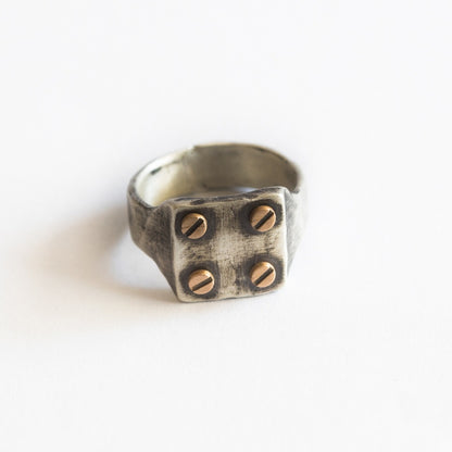 Bonded Rivet Ring [Sterling Silver]