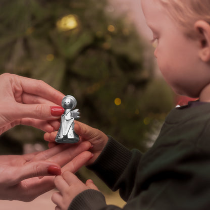 Angel with Harp Nativity Figurine {Pewter}