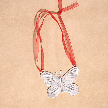 Butterfly Flutter By Ornament {Pewter}