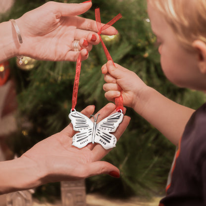 Butterfly Flutter By Ornament {Pewter}