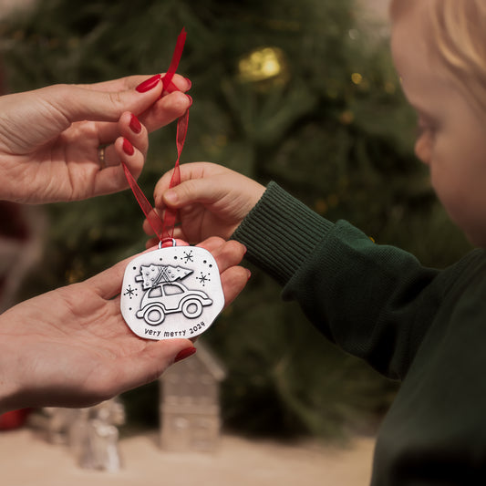 Very Merry 2024 Christmas Ornament {Pewter}