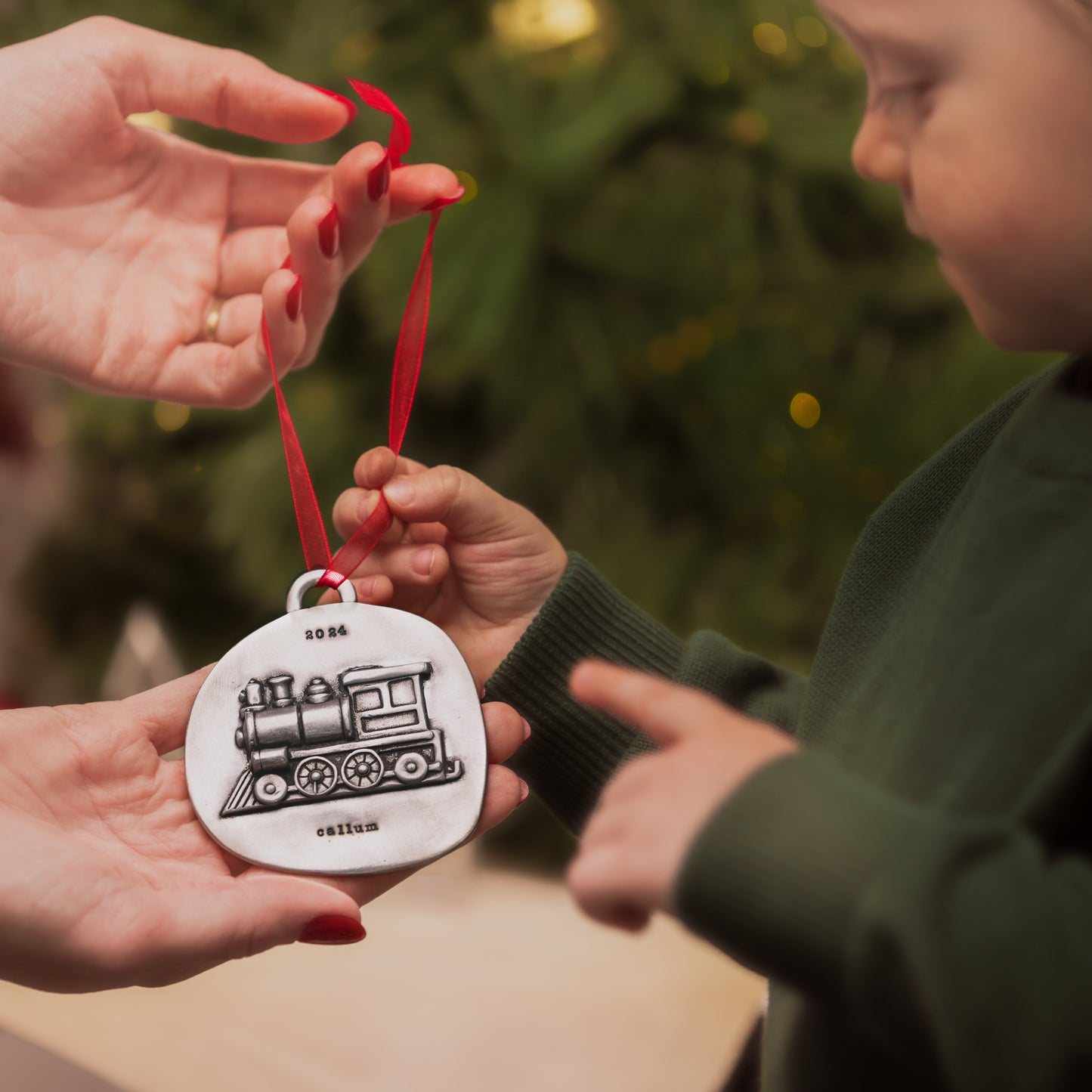 Express Train Ornament {Pewter}