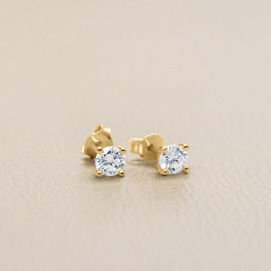 You are a Light Round Diamond Stud Earrings 1.0ct {14K Gold}