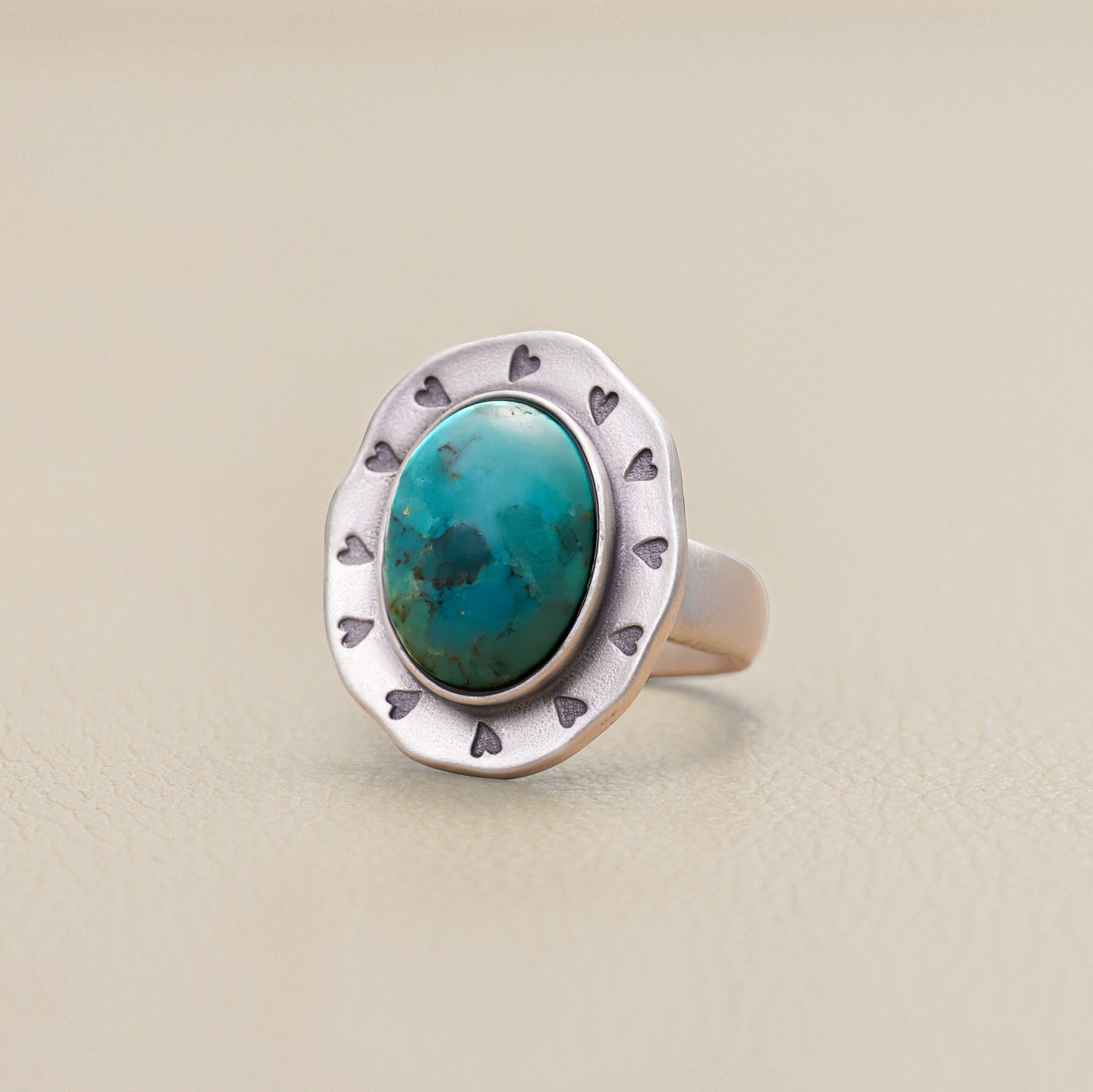 Love Surrounds me Turquoise Ring {Sterling Silver}