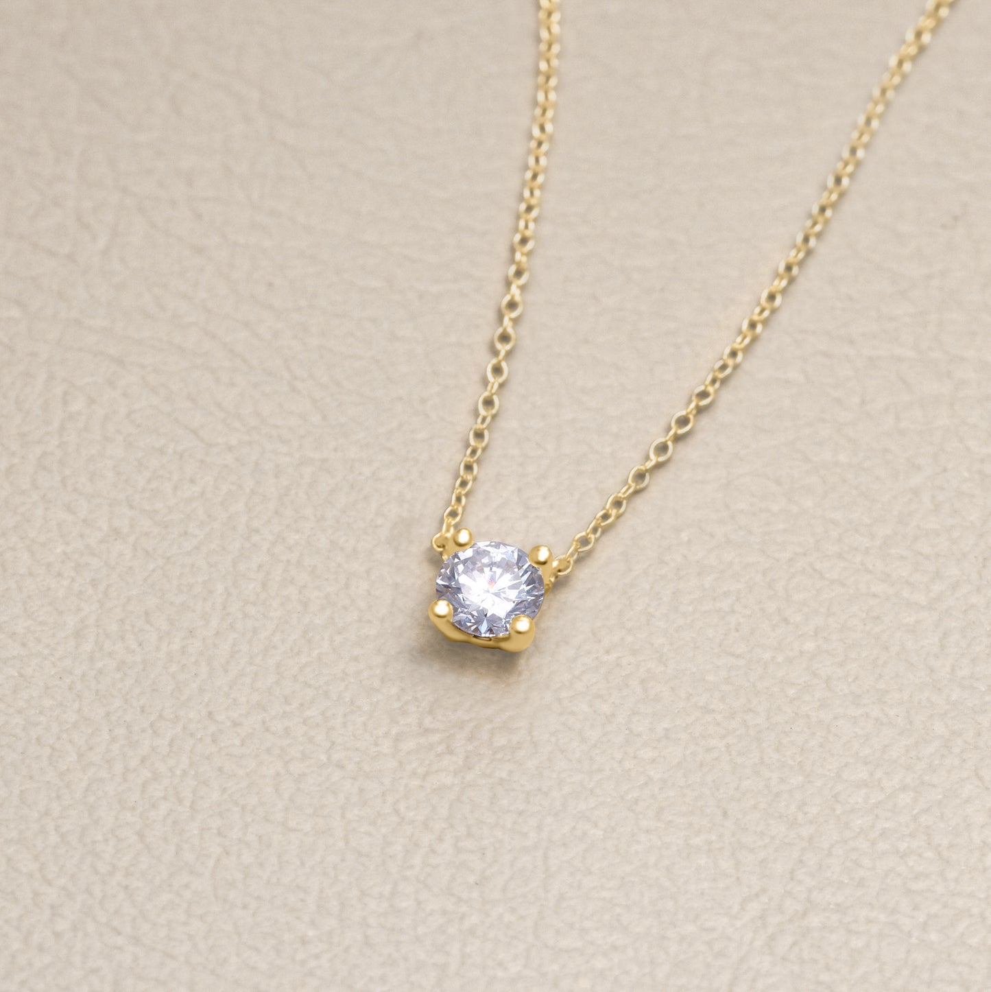 You are a Light Diamond Solitaire Pendant Necklace 0.5ct {14K Gold}