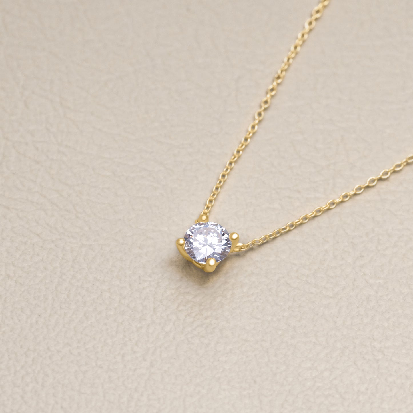 You are a Light Diamond Solitaire Pendant Necklace 0.75ct 14K solid gold