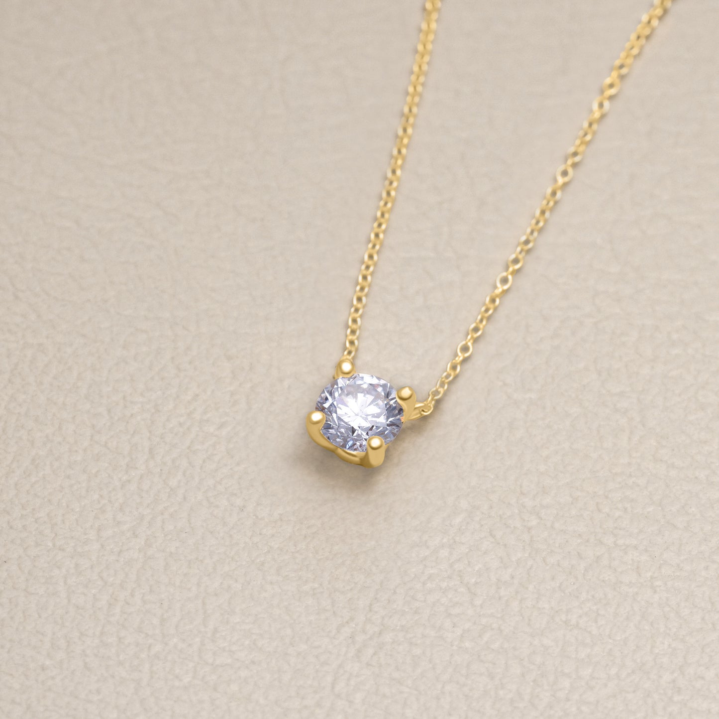 You are a Light Diamond Solitaire Pendant Necklace 1.0ct {14K Gold}