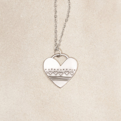 FREE Row of Hearts Necklace {Pewter}