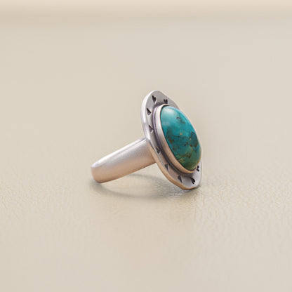 Love Surrounds me Turquoise Ring {Sterling Silver}