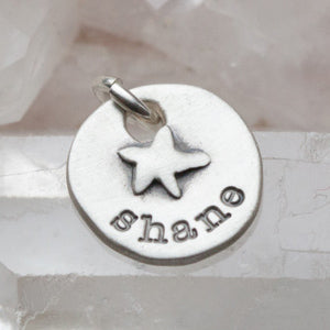 Starry Disc Charm {Sterling Silver}