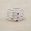 Always together birthstone ring handcrafted in sterling silver set with 3 to 6 birthstones