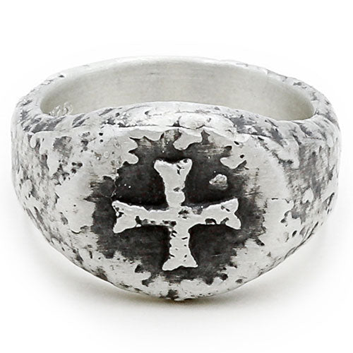 Ancient Cross Signet Ring [Sterling Silver]