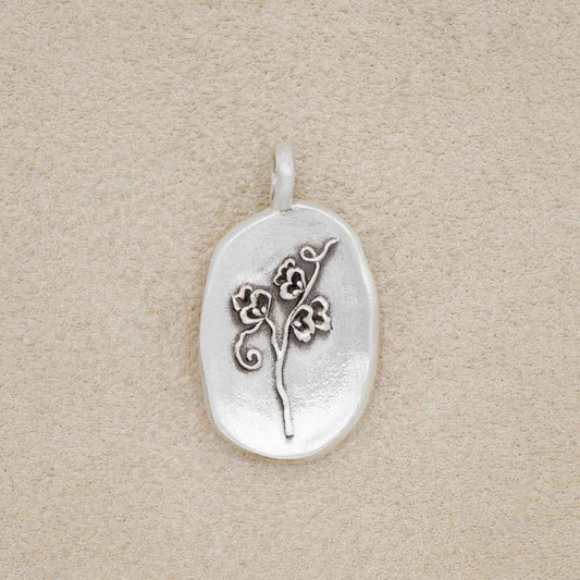 April Birth Flower Charm {Sterling Silver}