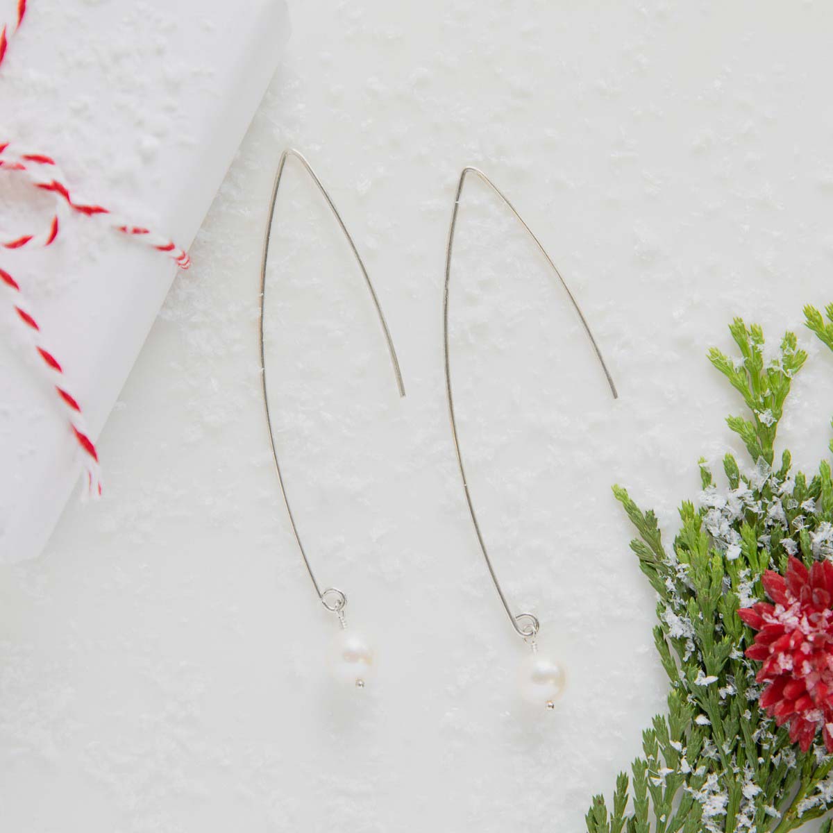 Artisan Pearl Earrings {sterling silver}