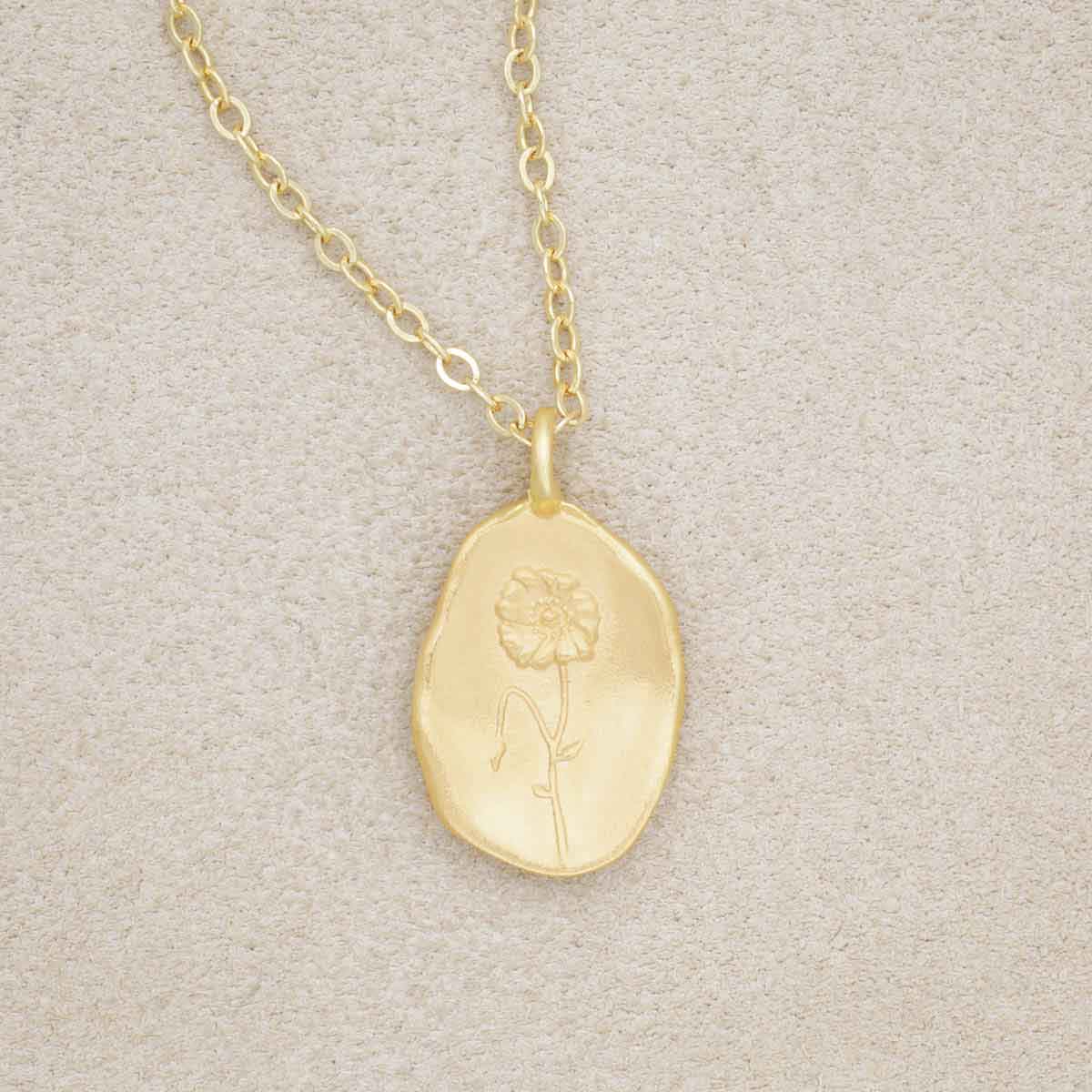 August Birth Flower Necklace {Gold Plated} By Lisa Leonard Designs